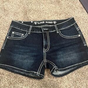 Brand new denim shorts without tags